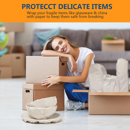 200 Sheets 27”x17” Packing Paper Sheet for Moving Shipping Wrapping Packing Box Newsprint Paper Moving Paper Moving Supplies Protecting Fragile Items Glass China Dishes Packing (200 Sheet)