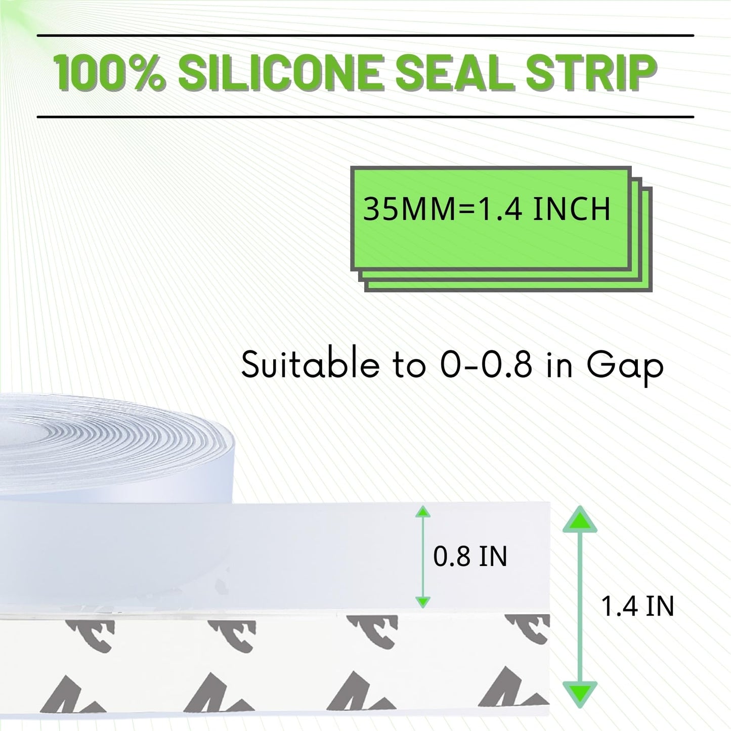 Weather Stripping Door Seal, Door Draft Stopper Silicone Seal Strip for House and Glass Shower Doors for Windows Gaps of Collision and Side, Window Insulation for Winter