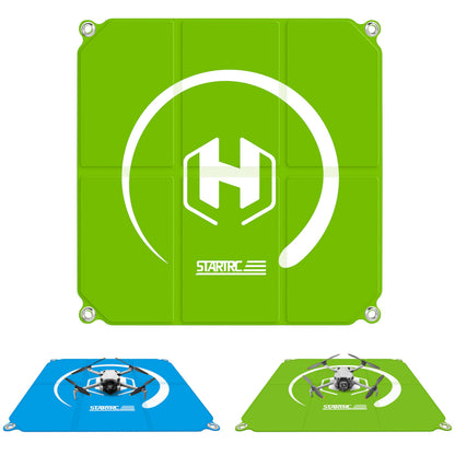 STARTRC Drone Landing Pad, Universal Waterproof Portable Fast-Foldable Helipad for Mini 5 Pro/4/3/2 SE/4K/DJI Neo/Flip/Mavic 3/RC Quadcopters (Blue-green, 26-inch/65cm)