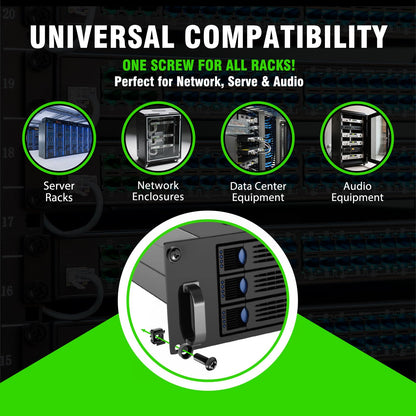 XOOL 50 PCS M6 x16mm Rack Mount Cage Nuts, Screws and Washers for Rack Mount Server Cabinet,Rack Mount Server Shelves,Routers,Rack Mount Screws and Square Insert Nuts,Self-Locking Cable Ties for Free