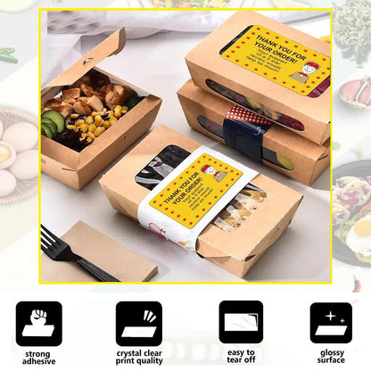 250 Pcs Tamper Evident Labels Thank You for Your Order Stickers 2 x 3 Inch - Food Delivery Tamper Evident Sealed for Freshness Labels Stickers for Food Package Takeout