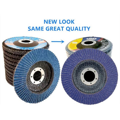 WA 10PACK - 4 1/2" x 7/8" Zirconia Flap Sanding Disc Grit 40, Standard Density Grinding Wheel for Angle Grinder, Grinding Wheels for Stainless Steel/Metal, T29, 4 1/2 Inch (40#)