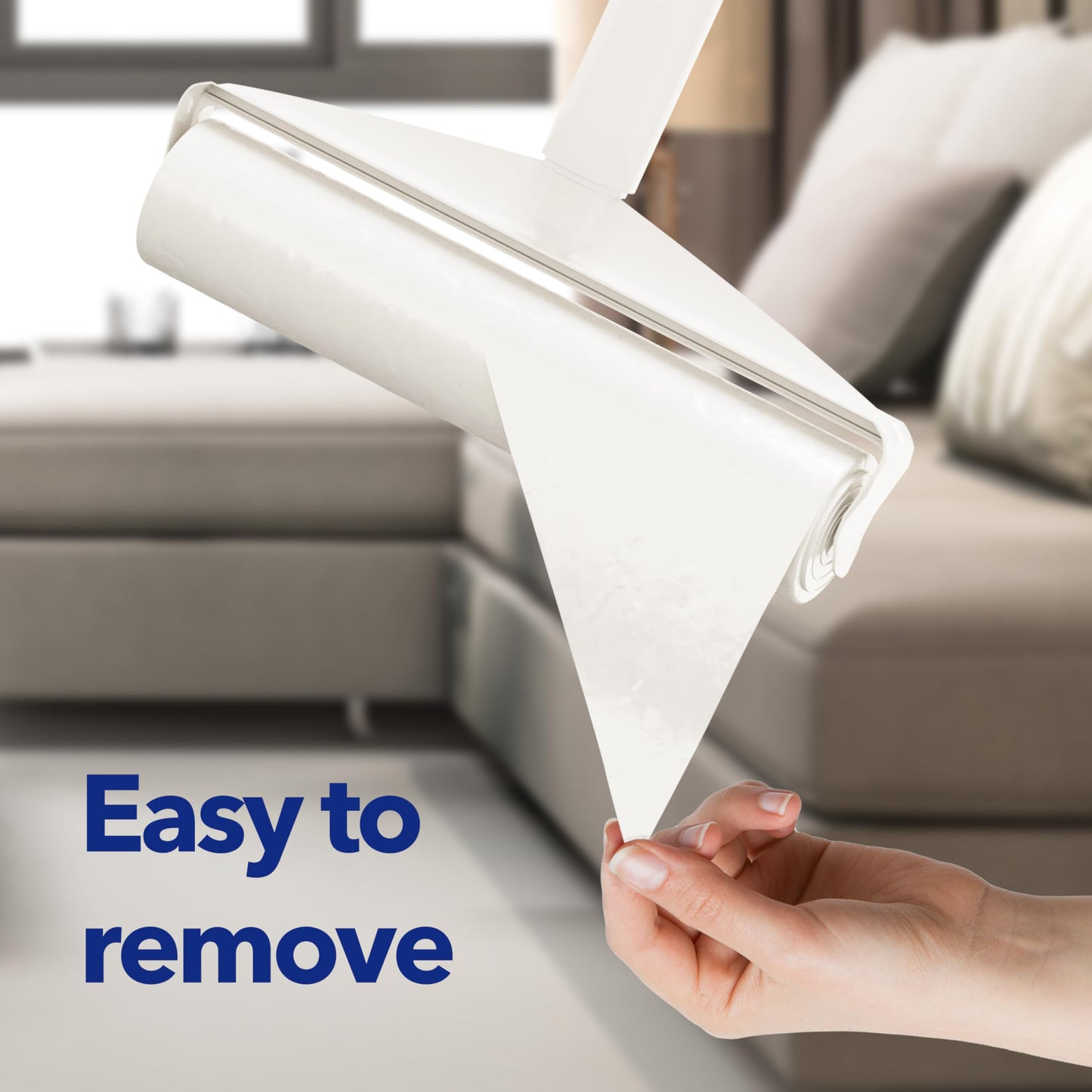 Large Lint Rollers for Carpet, 9.45'' Sticky Rollers for Floor with 360 Sheets, Extendable Long Handle Sticky Mop for Cleaning Couch, Curtains, Cars, Clothing, and Pet Hair