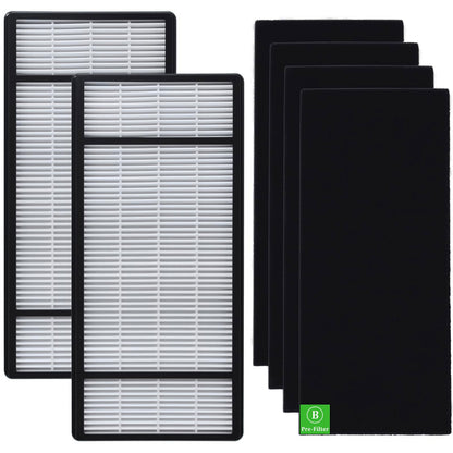 2 True HEPA Replacement Filter H and 4 Carbon Pre Filter B Compatible with Honeywell Filter H HRF-H1 HRF-H2,Compatible with Honeywell HPA050,HPA060,HPA150,HPA160,HHT055,HHT155 Series Air Purifiers