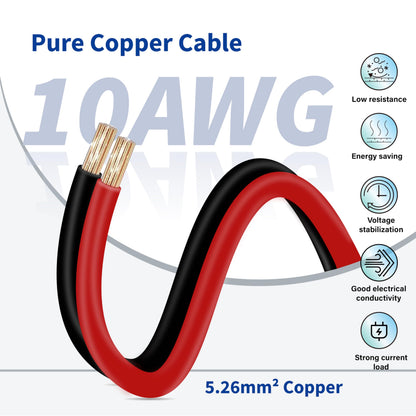 XT60i to Solar Connector Extension Cable 10AWG XT60I Solar Panel Charging Cable 180CM/6FT for RV Portable Power Station Battery Pack Ecoflow and more
