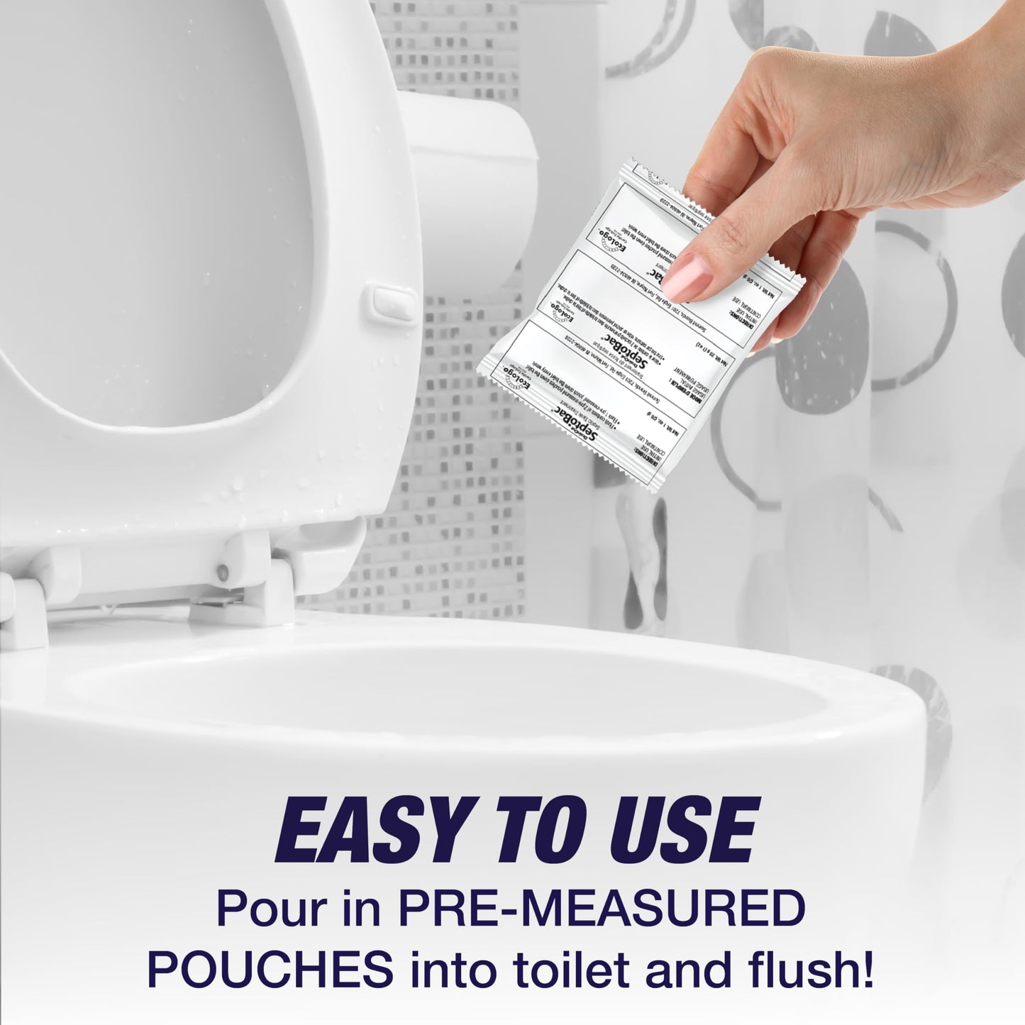 SeptoBac Septic Tank System Treatment, Pre-Measured Pouches for Weekly Use in Sewage Waste Tank in Homes, RVs, Boats, 16-Pack