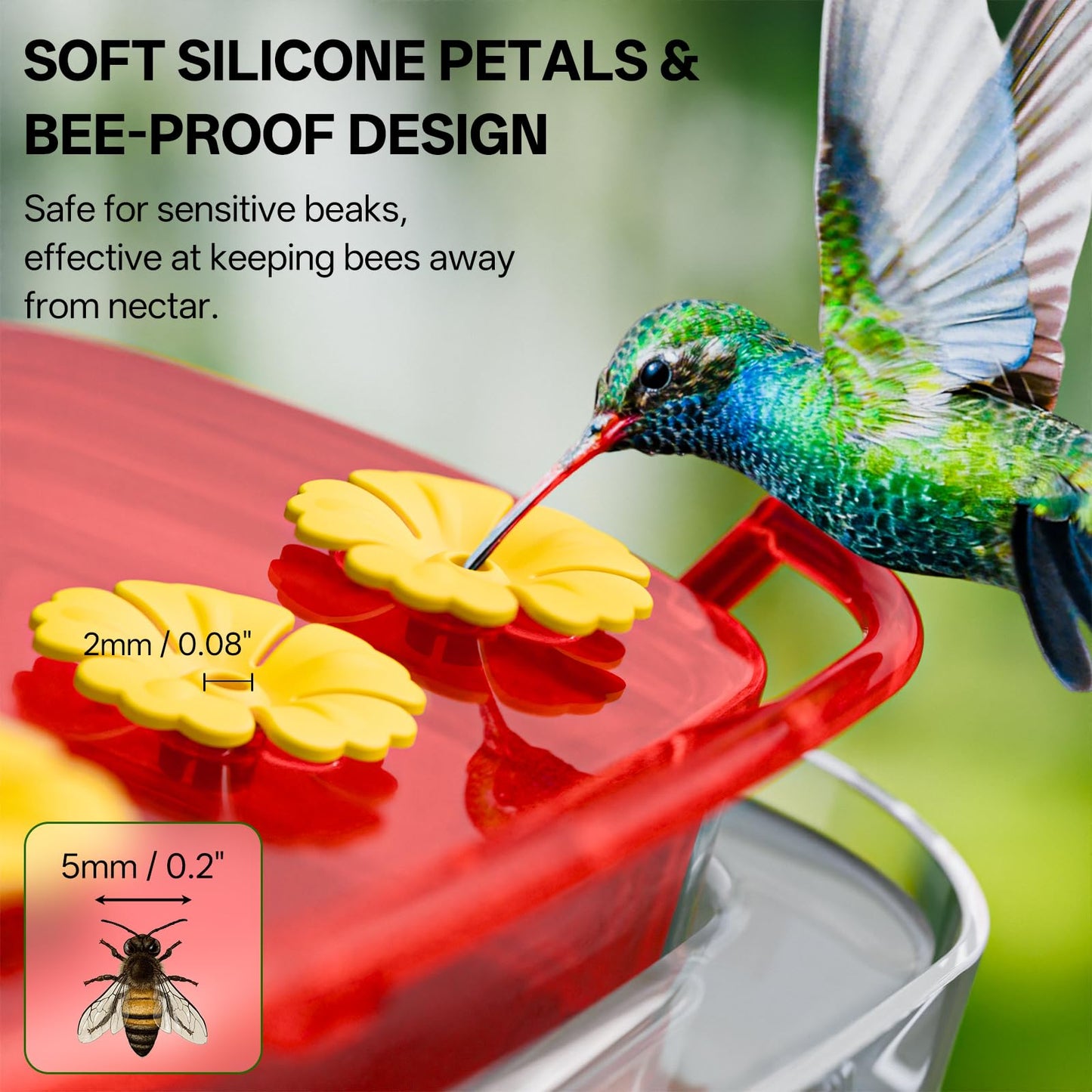 2 Pack Window Hummingbird Feeder with Strong Suction Cup, Plastic Hummingbird Feeders for Outdoors, Built-in Moat,Easy to Clean and Refil (10oz) (2, Red)