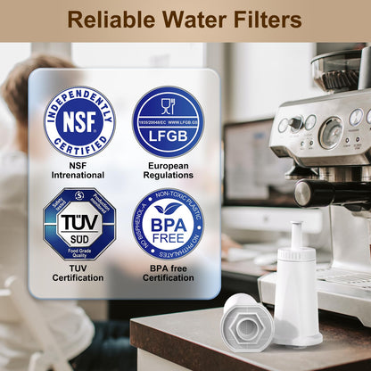 ARETHONE Water Filter for Breville Barista ClaroSwiss: Coffee Filter Replacement Compatible with Barista Touch Oracle Bambino Espresso Coffee Machine BES880, Reduces Impurities up to 5000 Cups, 4 Pack