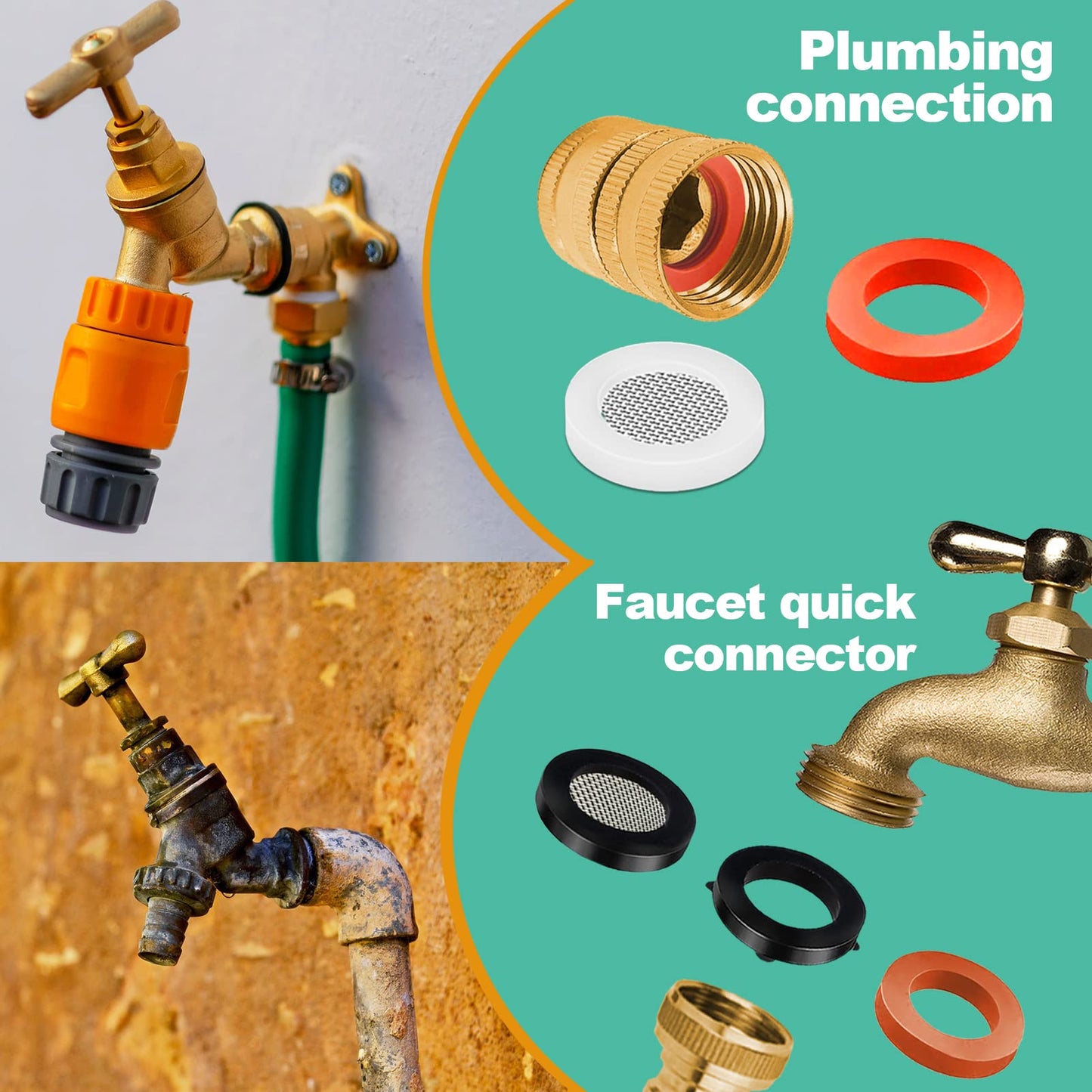 XBVV 32 Size 258 PC Faucet Washer Assortment and Plumbing Rubber Washers Kit for Assorted Garden Hose Washers Shower Head Plumbing Outdoor Faucets Stem Fitting Sealing Repair