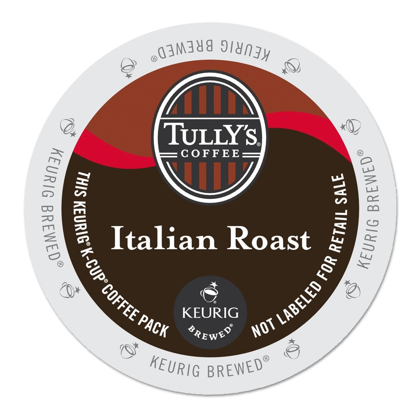 Tully's Certified Italian Roast Coffee K-Cup Pods for Keurig Coffee Makers, Box of 24
