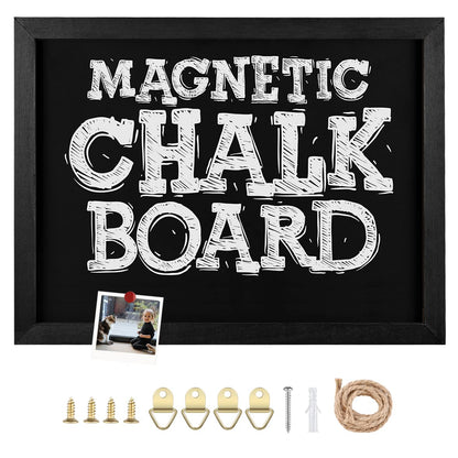 Umtiti Chalkboard, 30 * 40 cm, Black Solid Wood Frame，Magnetic Surface Chalkboard for Kitchen Home, Office, Restaurantand and Wall Decor，BK-3040-CA