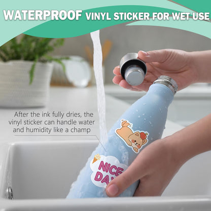 Pikapoka 11x17 Removable Self-Adhesive Vinyl Sticker Paper, Matte, 30 Pack, Waterproof, Suitable for Laser and Inkjet Printer