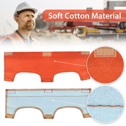 Awaiymi 10Pcs Hard Hat Sweatband Washable, Cotton Hard Hat Liner,Reusable Hard Hat Accessories, Antiperspirant Belt Air Cushion Sweatband Helmet Comforter Pad, Orange
