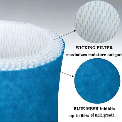 4 Pack HC888 Upgraded Blue Humidifier Wicking Filters Replacements for Honeywell HC-888 HC-888N Filter C HCM890 HEV320 Serie