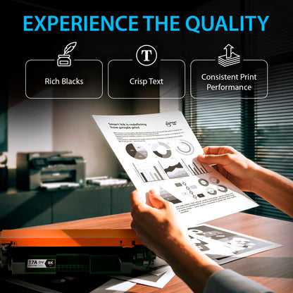 Smart Ink Compatible Toner Cartridge Replacement for HP 17A CF217A (with CHIP) to use with Laserjet Pro M102a M102w M130 M130a M130fn M130fw M130nw (2 Combo Pack)