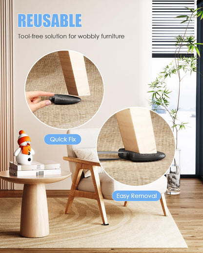 IYES.TOP Furniture Levelers - Plastic Shims for Leveling 30 PCS, Multi-Purpose Rubber Wedge for Toilet, Table, Cabinet Feet, Chair Leg, Washing Machine, Refrigerator, Restaurant, Outdoor Uneven Floors