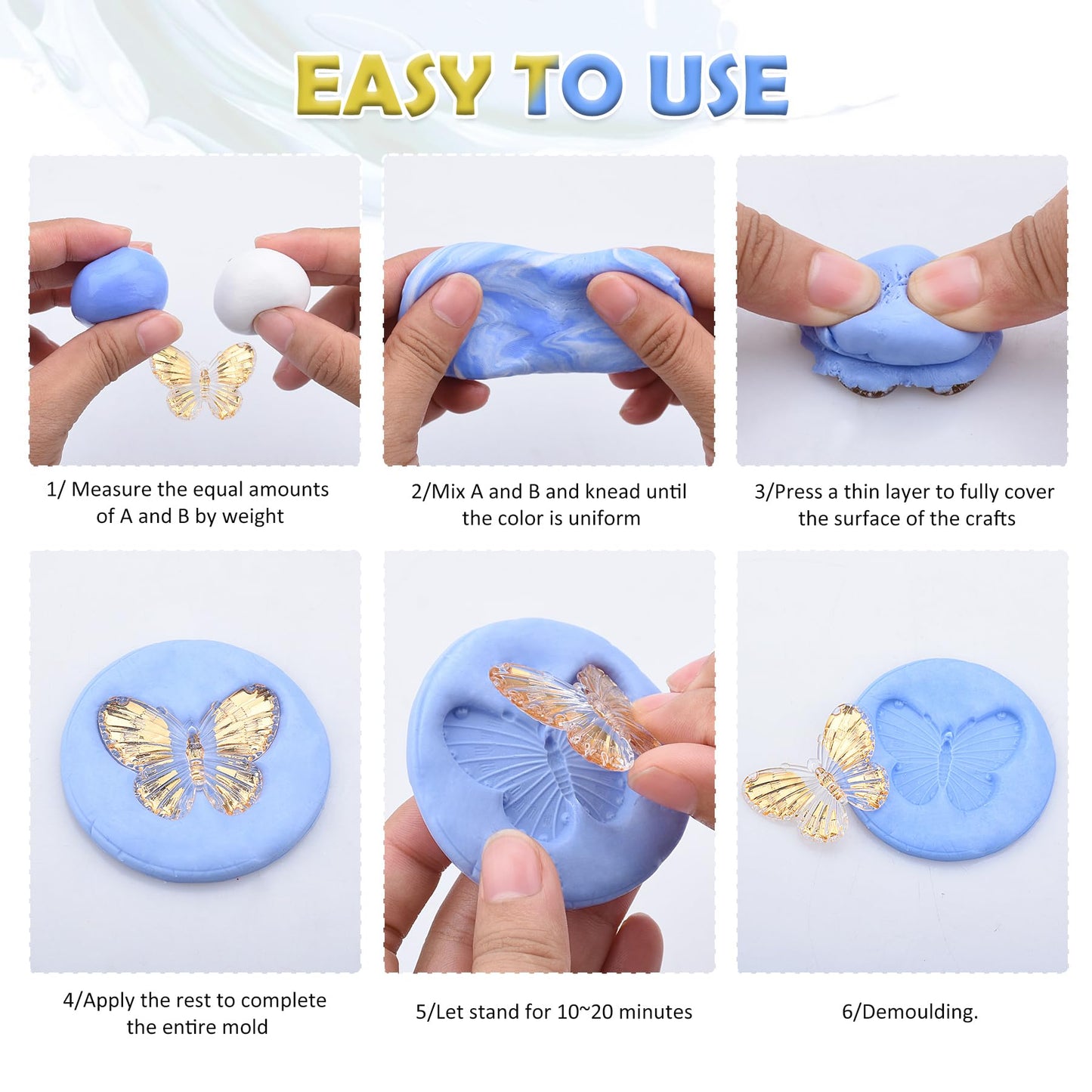 DecorRom Silicone Putty - 7/8 LB Flexible Silicone Mold Making Kit - Easy 1:1 Mixing Ratio - Fast Cured - Reusable Molds for Casting, Resin, Soap, Candle, Art Restoration