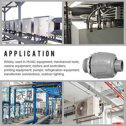 1/2 Inch Liquid Tight Connector, PVC Electrical Conduit Fittings Straight 180 Degree Flexible Conduit Connector for Home Kitchen Bathroom Tube Tool Supplies (20pcs)