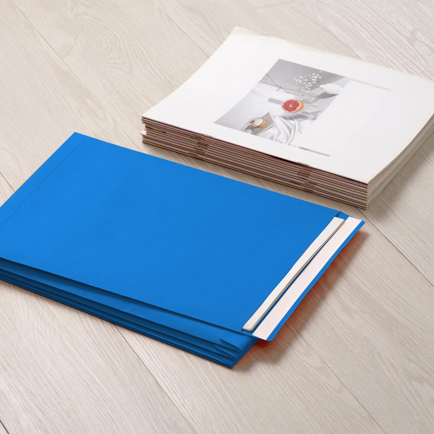Tanshuqin 9" x 12.75" Dark Blue Self-Seal Catalog Envelopes Recycled Envelopes for Invitation Cards, Organizing and Storage, Pictures, Photos, Documents (100 PCS)