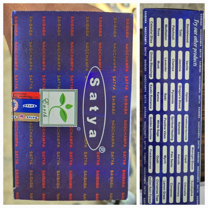 Satya Nag Champa 200 gram Incense Sticks for Positivity, Meditation, Relaxation, Yoga, Healing by Giftbrit