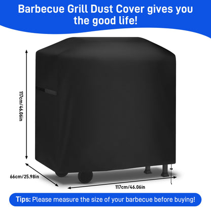 Yimomoyi 46 Inch Barbecue Covers, BBQ Covers Waterproof Heavy Duty Large, Barbeque Cover Waterproof Outdoor 420D Oxford Fabric, Windproof, Rip-Proof & Uv Protection, 117x66x117cm (117x66x117cm)