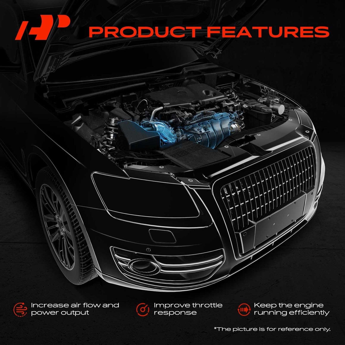 A-Premium Engine Air Intake Hose Tube with Clamps Compatible with Honda Odyssey 2011 2012 2013 2014 2015 2016 2017, V6 3.5L, SOHC, Replace# 17228RV0A00