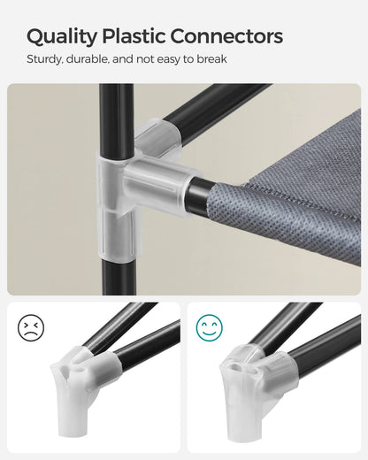 SONGMICS Shoe Rack, Shoe Storage Cabinet with Dustproof Cover, Free-Standing Storage Organizer for Closet, Entryway, Hold 27-35 Pairs of Shoes, for Sneakers, High Heels, 9-Tier, Slate Gray URXJ10G