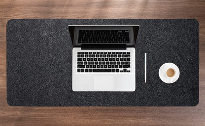 DAWNTREES Desk Mat, Felt Desk Pad,40''x16'' Large Full Mouse Pad, Keyboard Mat,100X40cm Desk Pad Protector for PC,Computers, Laptops, Office and Home (Dark Gray)