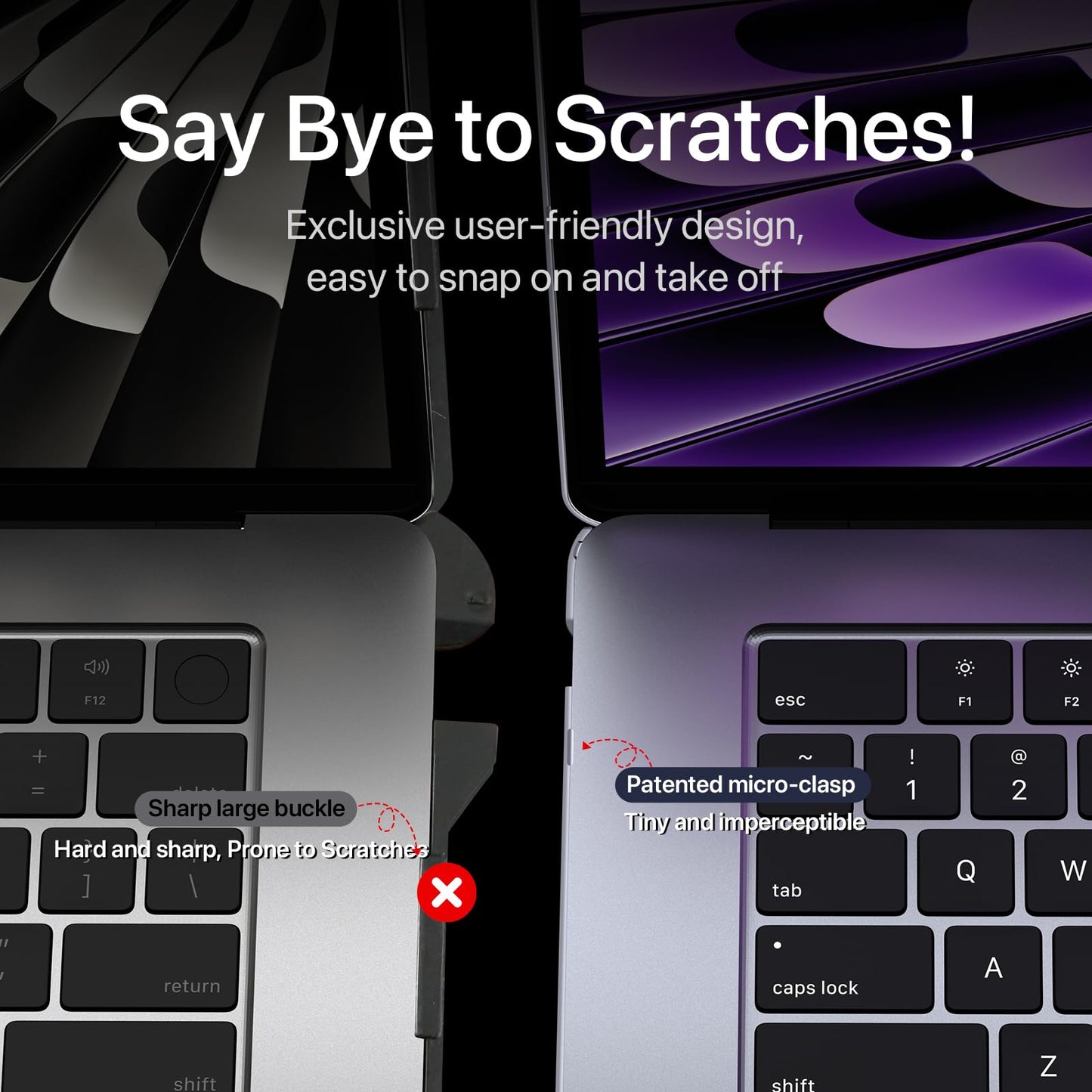 Soonjet Invisible Armor for MacBook Air 15 inch Case 2026-2023 New M5-M2 [Same as Bare Device] [Scientific Slim] Protective Hard Shell Translucent Cover for Laptop - Matte Clear