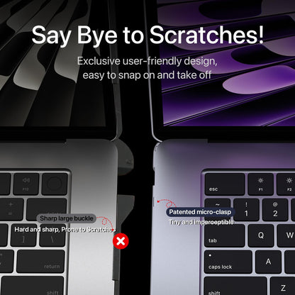 Soonjet Invisible Armor for MacBook Air 15 inch Case 2026-2023 New M5-M2 [Same as Bare Device] [Scientific Slim] Protective Hard Shell Translucent Cover for Laptop - Matte Clear