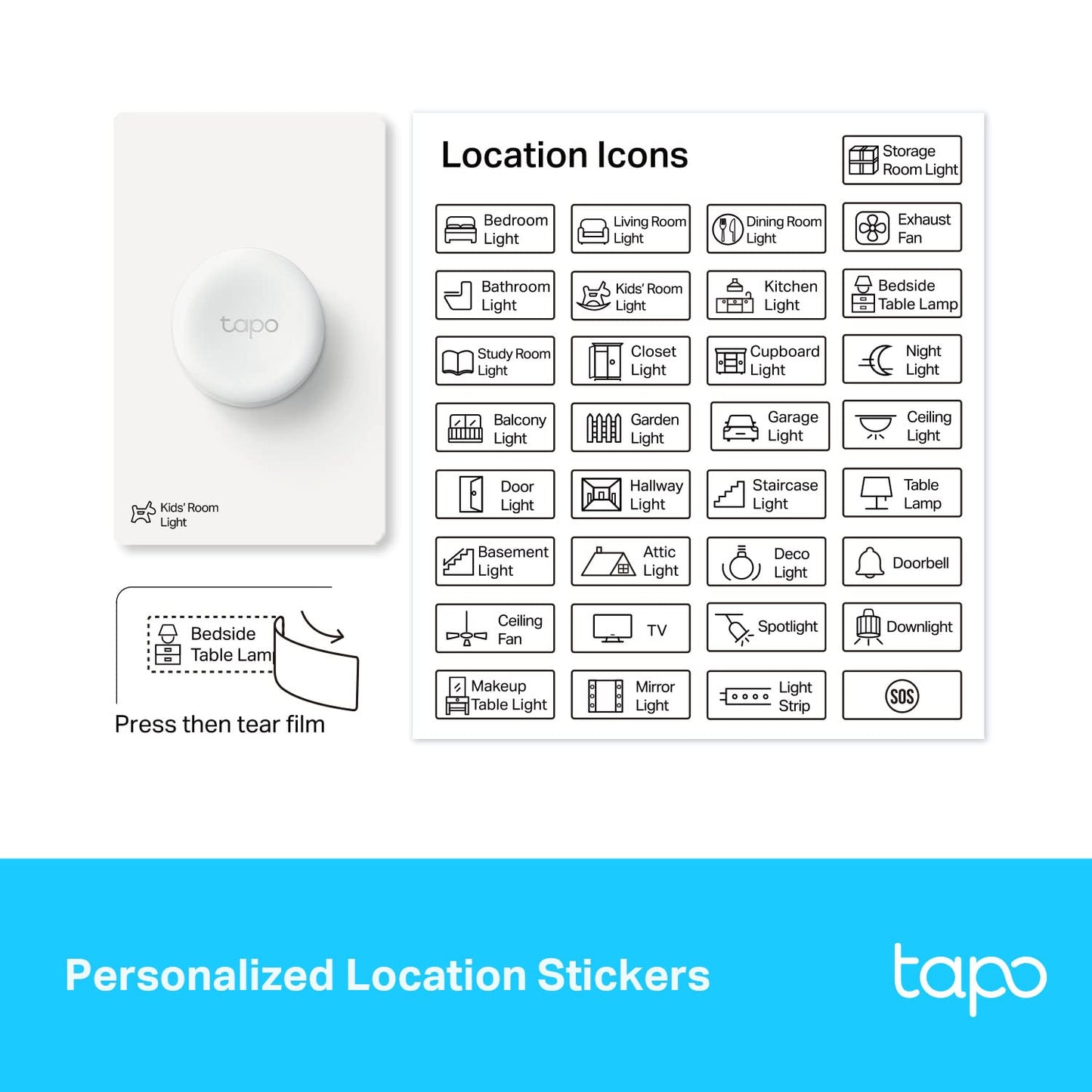 Tapo TP-Link Smart Button | Wireless Remote Dimmer Switch | 3-Way Control | Tap & Rotate HUB Required | 1+ Year Battery Life|Tapo S200D