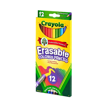 Crayola 68-4412 12 Piece Erasable Colored Pencils