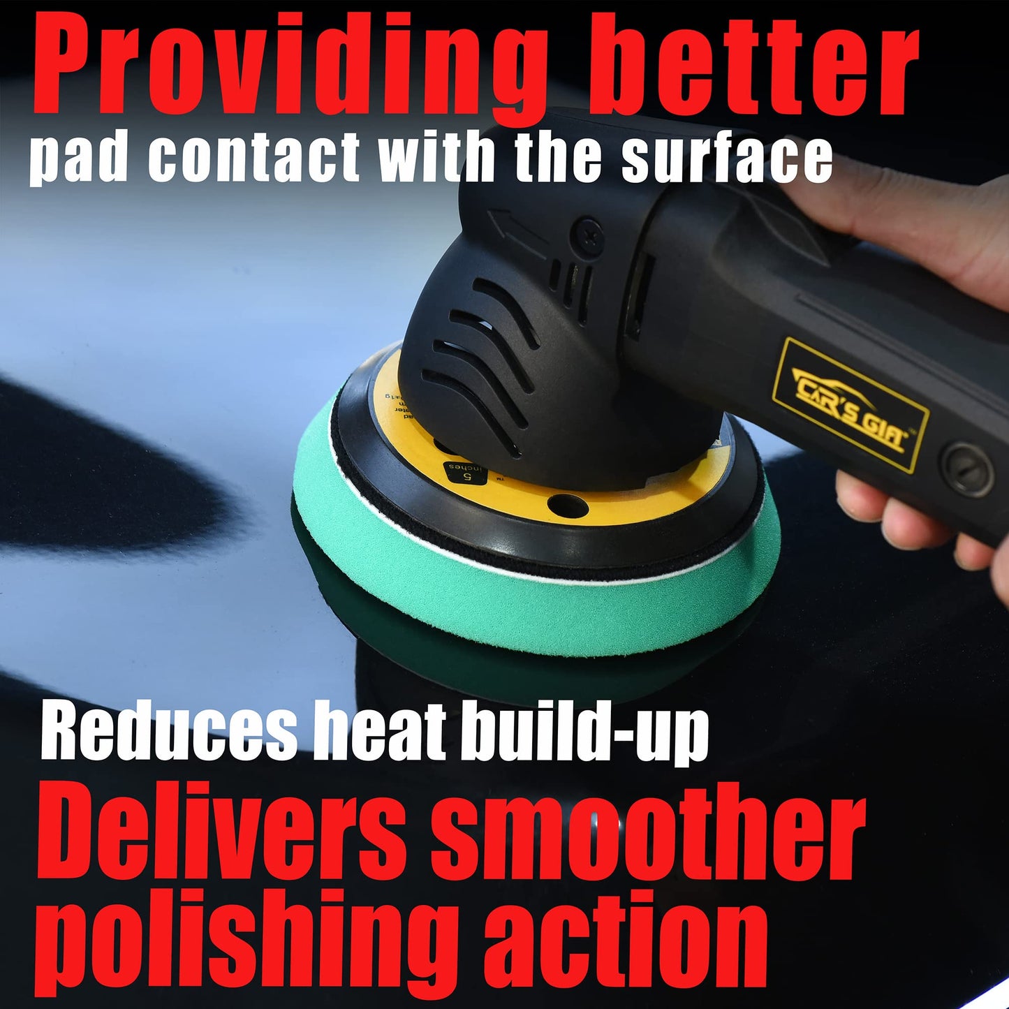 CAR'S GIFT 5" polishing Pads,for DA or Rotary polishing and Air Polisher,4 Grits from coarse to fine, Meet Your Different polishing Needs(4Items)