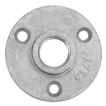 10Pcs Floor Flange,Aluminum Floor Flange,Aluminum Threaded Flange AlloyCast Iron Flange Pipe Base 3 Holes Pipe Fitting 1/2 Inch Thread Pipe Decor (Aluminum Alloy)