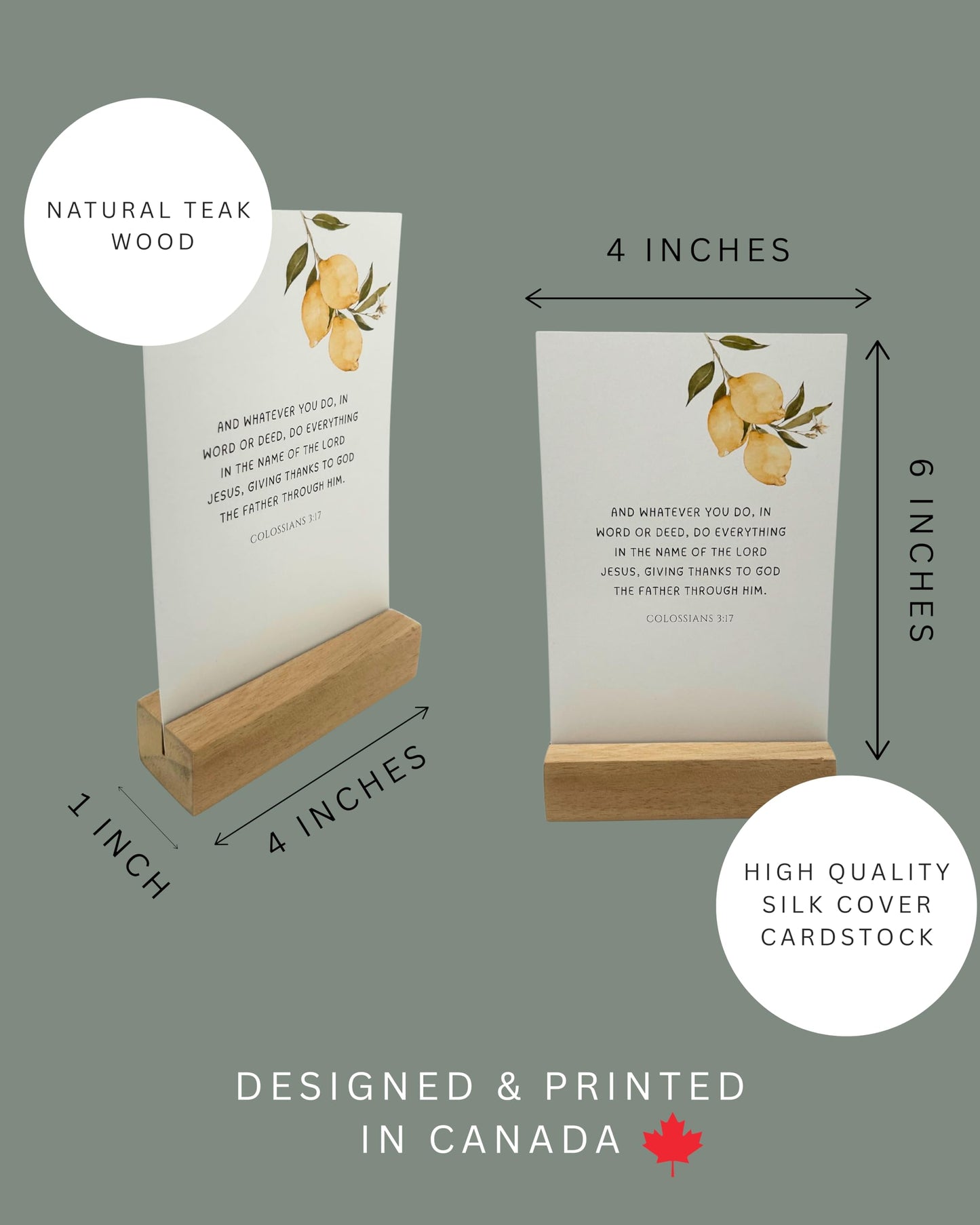 Take Heart ESV Scripture Cards Set, 52 Cards with Wooden Display Stand, Christian Inspirational Decor