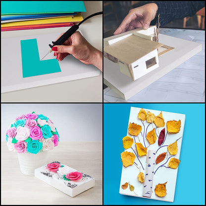 YOUEON 12 Pack Rectangle Styrofoam Blocks, 8 x 4 x 2 Inches Foam Blocks Craft Foam Block, Foam Bricks for Arts and Crafts, Modeling Centerieces, White