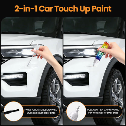TOVIIEA Summit White/Interstellar White(GAZ/WA8624) Touch Up Paint Compatible with GMC,2-In-1 Car Scratch Remover Pen,Car Paint Scratch Repair Kit for Scratches,Chips & Nicks,2-PCS SET