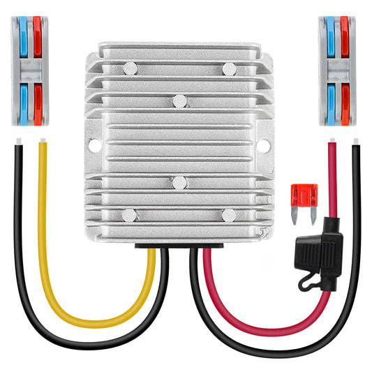 SUPERNIGHT DC 12V Step Up to 24V 10A 240W DC Boost Converter with Fuse Waterproof Voltage Regulator Module Transformer for Golf Cart Club Car LED Strip Light
