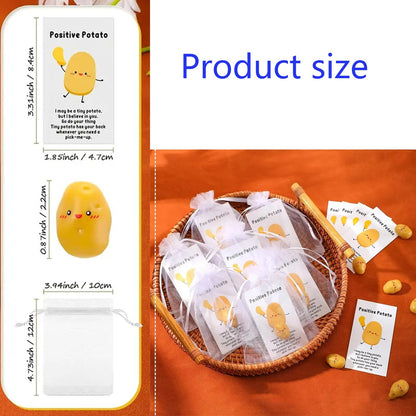 Suweiyuanshiyi 50 Set Inspirational Potato - Bulk Thank You Gifts, Positive Resin Potato Appreciation Gifts for Teacher, Team, End of The Year, Nurse Week, Christmas, Office Gifts Pocket Favors
