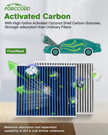 [2-Pack] Cabin & Engine Air Filter Fit for Toyota RAV4 Hybrid (2019-2025), Camry Hybrid (2018-2026), Highlander Hybrid (2020-2025), Sienna Venza (2021-2025), RAV4 Prime (2021-2024) #CF12157 CA12289