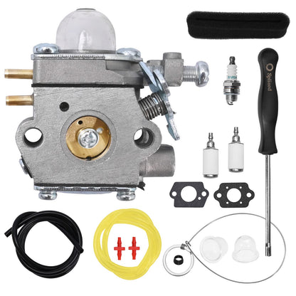 753-06190 Carburetor Replacement Fit for Troy Bilt TB22 TB21EC TB22EC TB32EC TB42EC TB80EC TB2040XP Trimmer Weed Eater Murray M2500 M2510 Brushcutter with Screwdriver Spark Plug Carburetor Kit