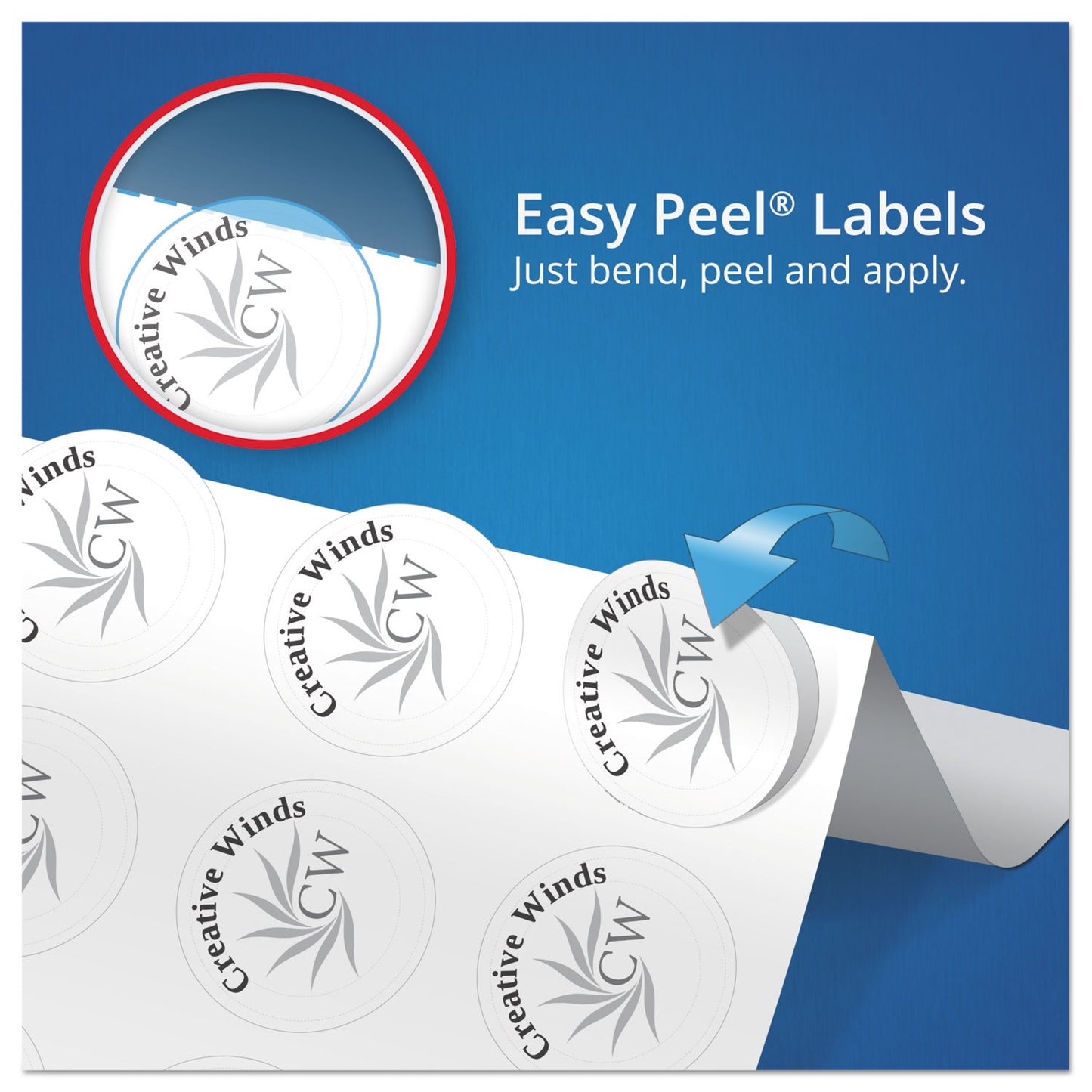 Avery Round Labels, 2" Diameter, Permanent, Glossy White, Pack of 120 Labels (22807)