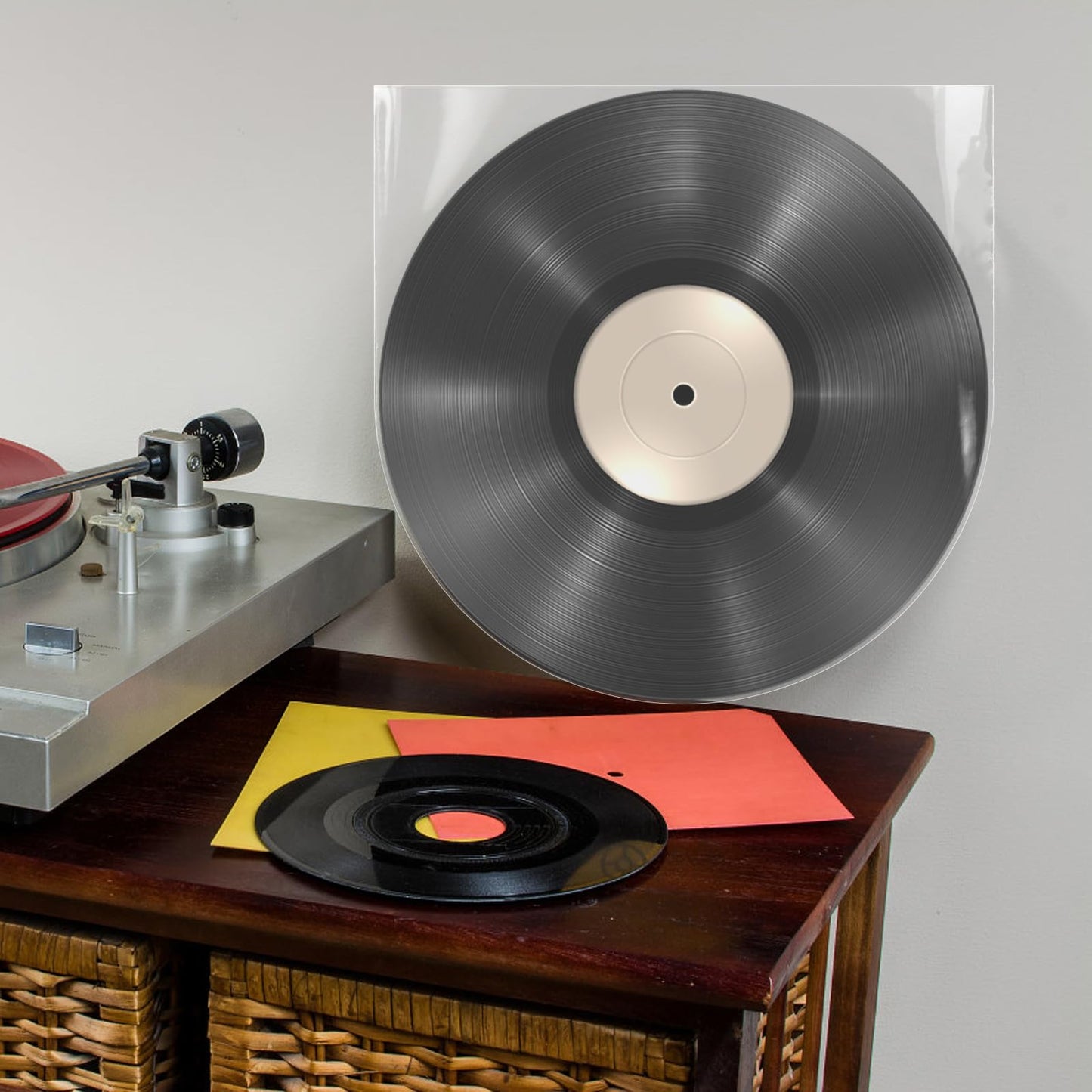 100 Vinyl Record Sleeves-Fits 12 Inch Single, Double, and Gatefold LPs - Protect Your Record Collection (Inner Sleeves-Round Bottom)