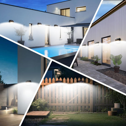 Solar Motion Sensor Lights Outdoor, Owl Shaped Warm White Waterproof Solar Powered Wall Lights, 3 Lighting Modes Security Flood Lights for Outside Deck, Fence, Yard, Garden, Step, Porch, Door -2 Pack