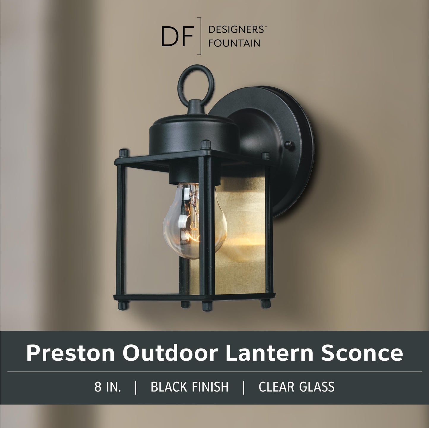 Designers Fountain 1161-BK Value Collection Wall Lanterns, Black