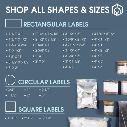 2" X 2" Square Printable Labels Compatible with Inkjet and Laser Printers - 100 Sheets, 2000 Matte White Paper Stickers for Logos, Product Labeling, and QR Codes - Spartan Industrial Template S002