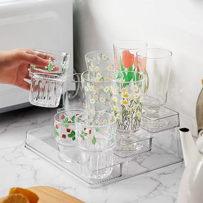 Zilphoba Acrylic Spice Rack, No Assembly Clear 3 Tier Condiment Bottle Shelf Vanity Organizer for Cabinet Kitchen Bathroom (1pcs)