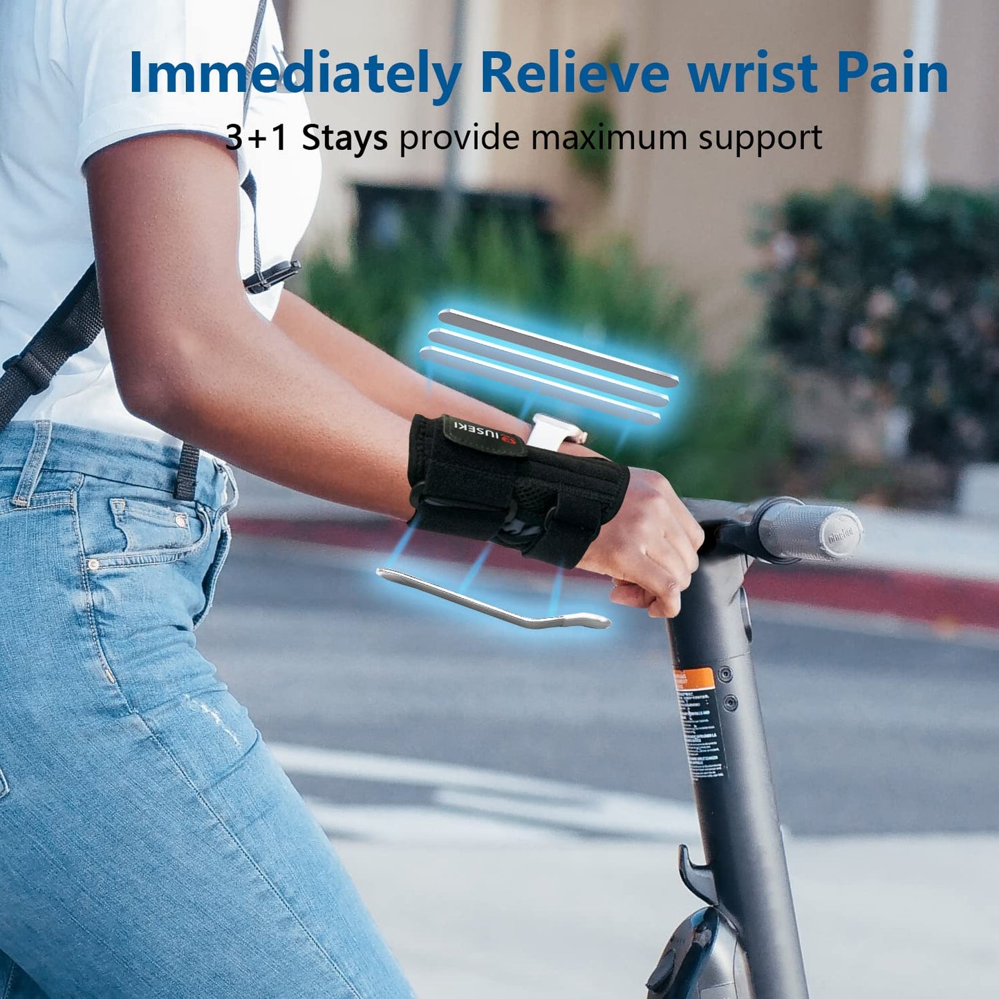 Carpal Tunnel Wrist Brace Support with 2 Straps and Metal Splint Stabilizer - Helps Relieve Tendinitis Arthritis Carpal Tunnel Pain - Reduces Sprain Recovery Time for Men Women(M/L, Right Hand)