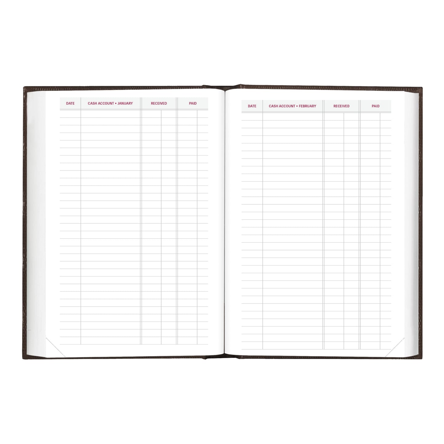 Brownline® 2026 Traditional Daily/Monthly Planner, Untimed Journal, 12 Months, January to December, Perfect Binding, 7.5" x 5", Black (CB387.BLK-26)