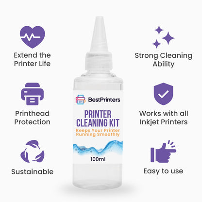 BEST PRINTERS-Print-Head Cleaning Kit HP Epson & Canon - Large High Efficiency 20ml Premium Syringe - 10oz 100ml